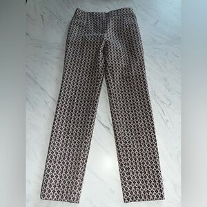 Tory burch crop jacquard Skinny mini pants xs 00 altered